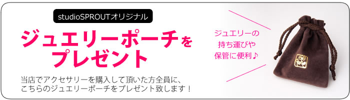 購入者にオリジナルジュエリーポーチをプレゼント！