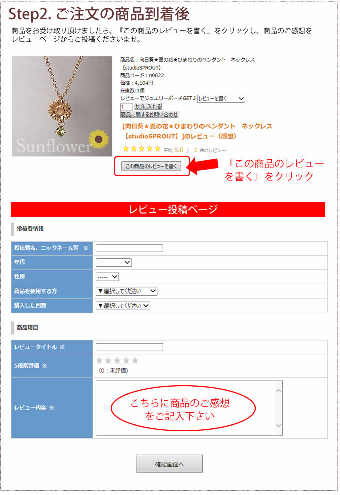 レビューの投稿方法