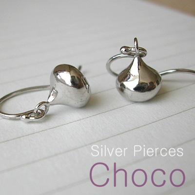 シルバーピアス　Choco